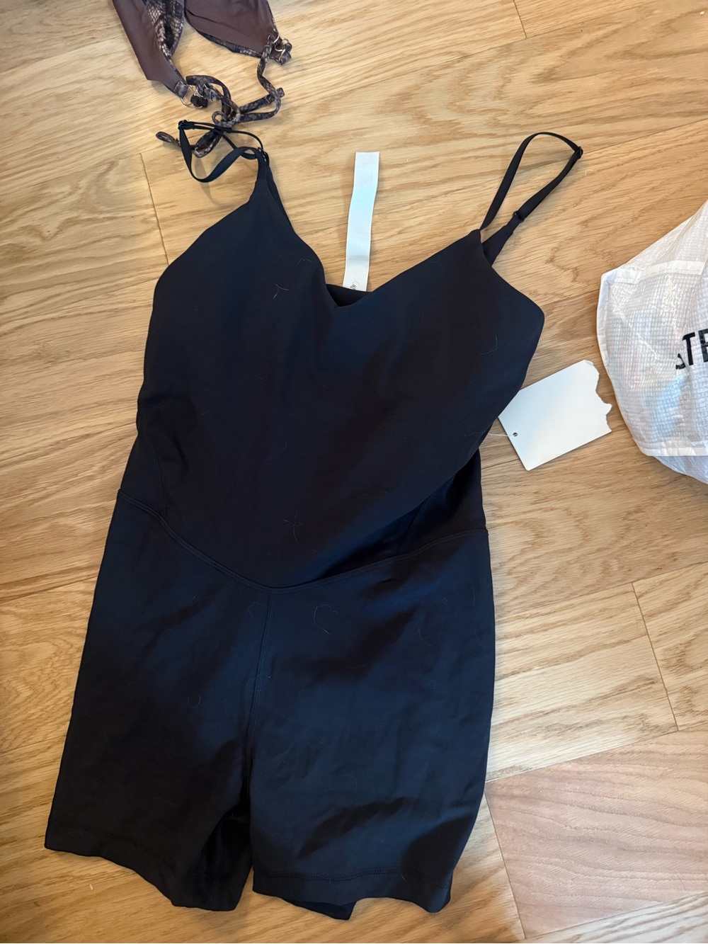 lululemon athletica Black Sleeveless Romper Jumpsuit